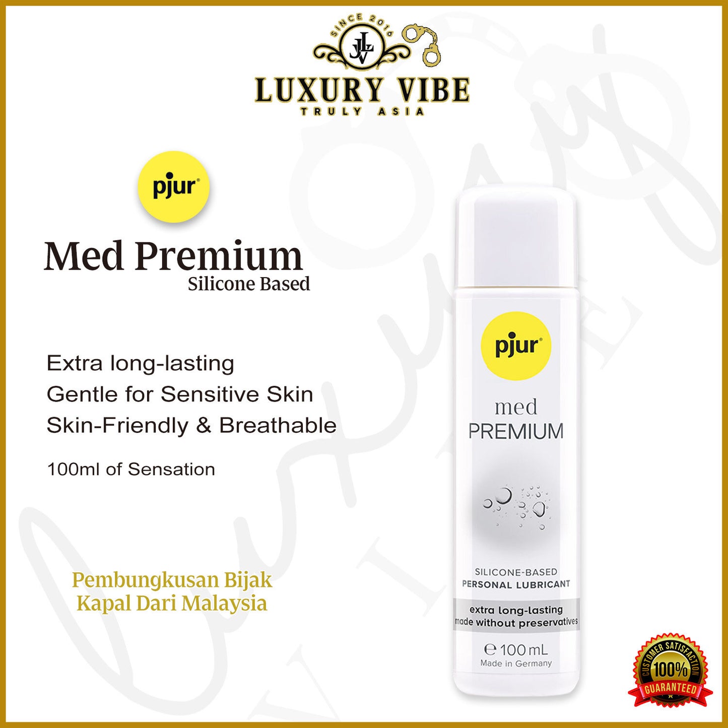 Pjur Med Premium Glide Slicone Based Lubricant 100ml
