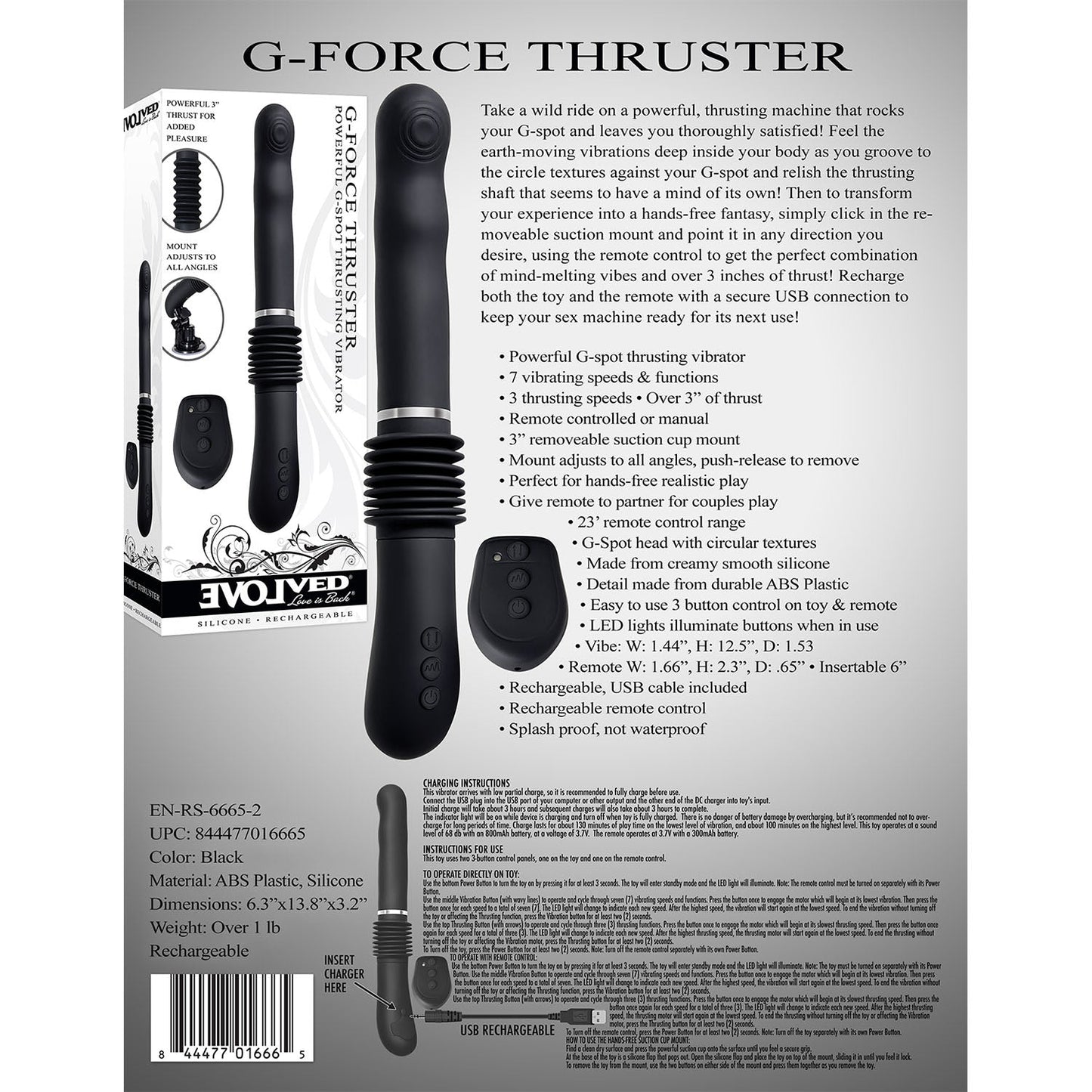 Evolved - G-Force Thruster Rechargeable G-spot Vibrator
