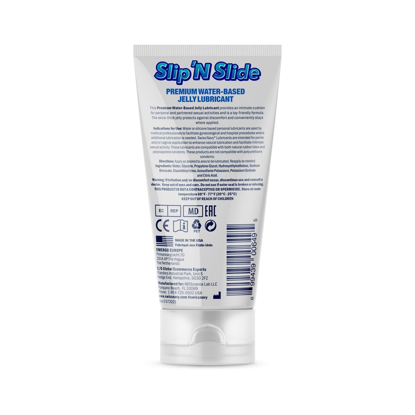 Swiss Navy - Slip'N Slide Premium Jelly Waterbased Lubricant 150ml
