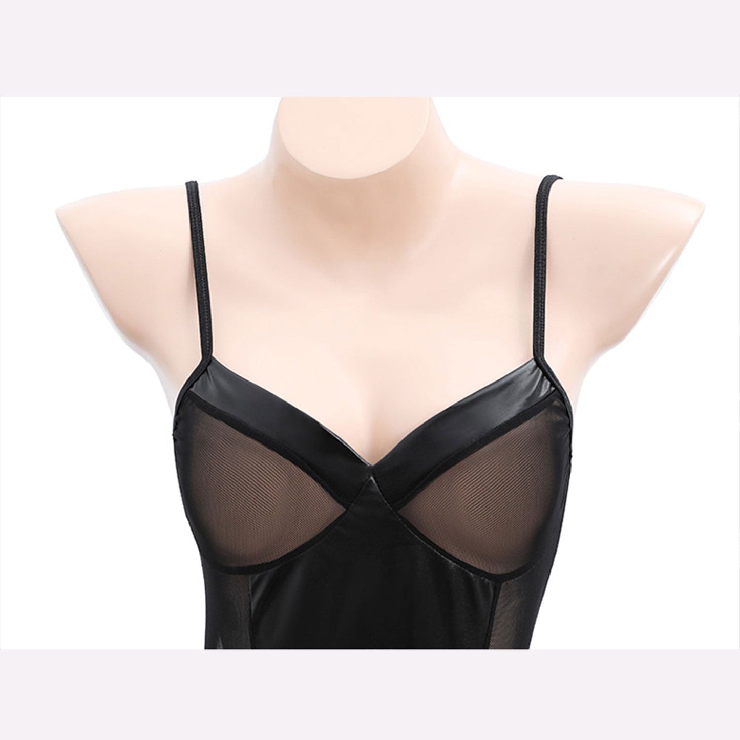 Fee Et Moi - Wild Temptation Mesh and Leather Fetish Lingerie