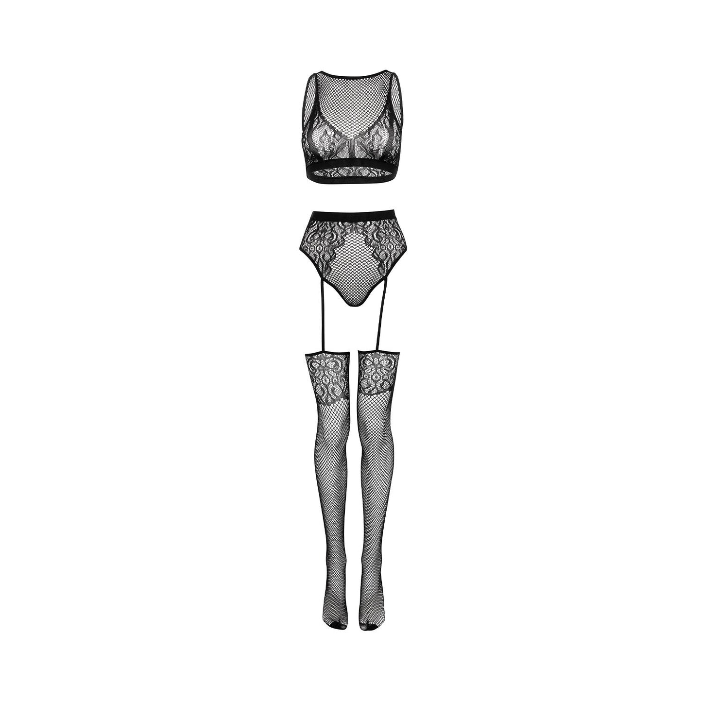Fifty Shades of Grey - Captivate Plus Size Black Lace Keyhole Bra Set Queen