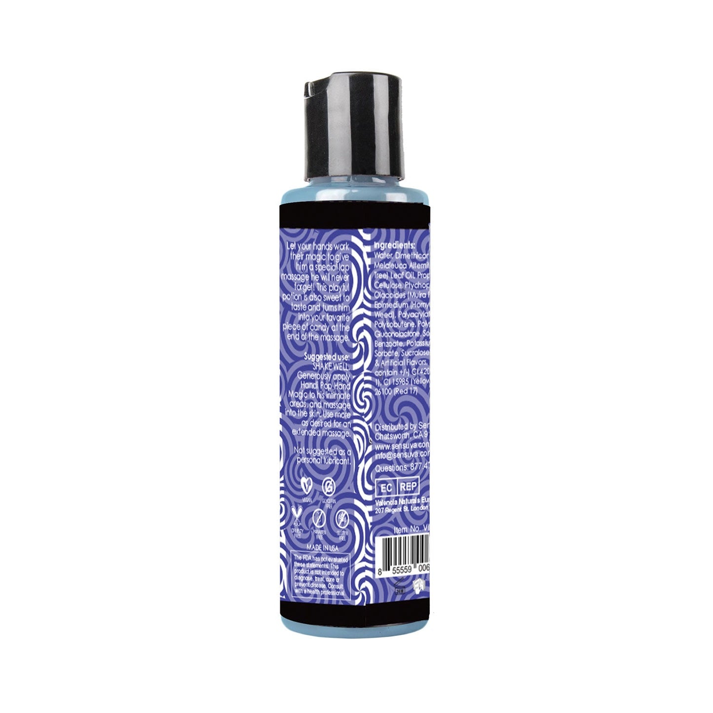 Sensuva - Handipop Edible Hand Job Massage Gel Blueberry 125 ml
