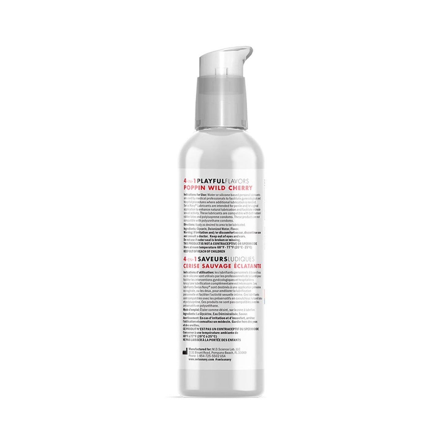 Swiss Navy - 4 in 1 Playful Flavors Warming Lubricant Poppin Wild Cherry 118ml *