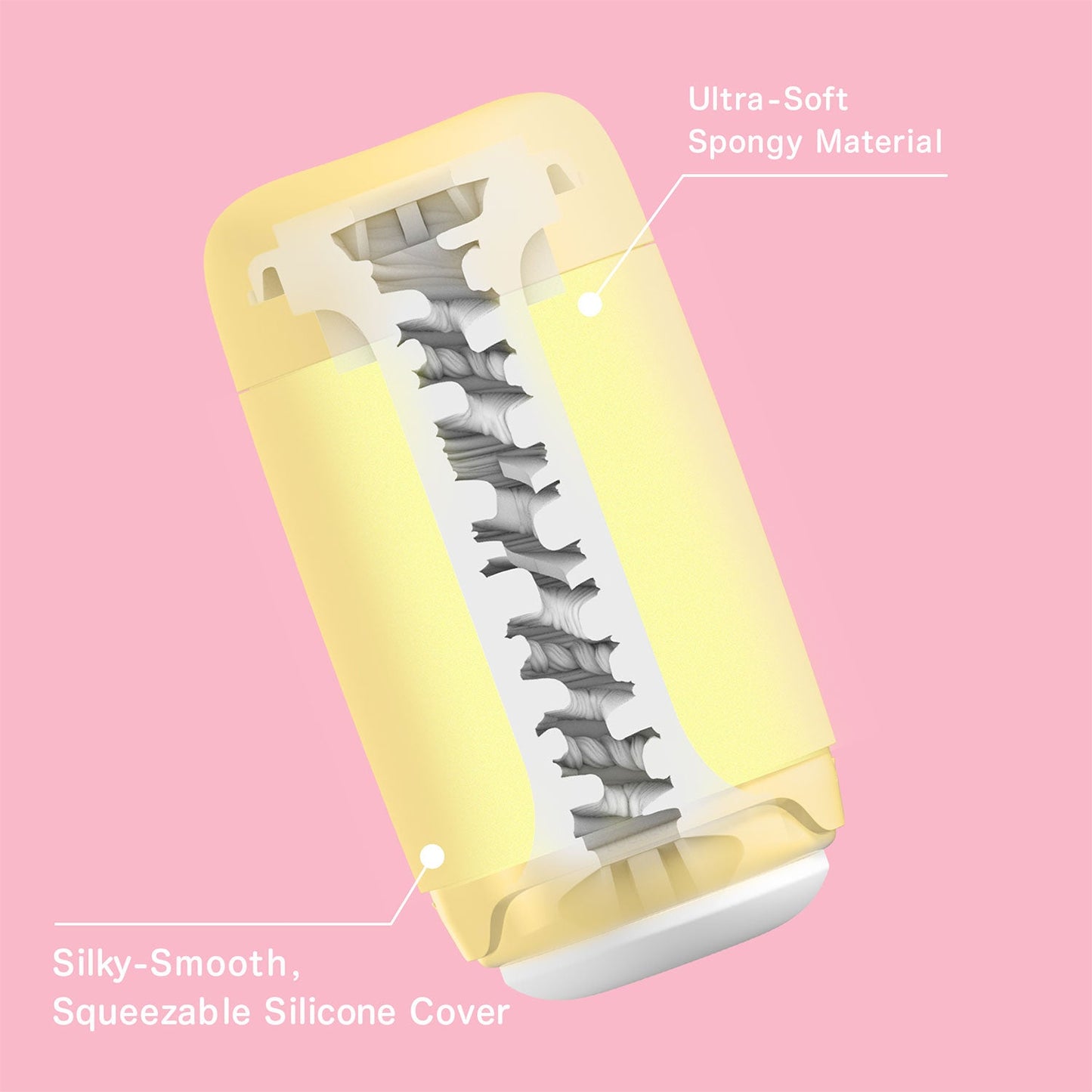 Tenga - Puffy Reusable Male Masturbator Custard Yellow