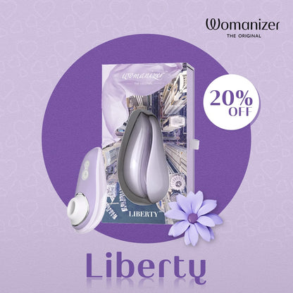 Womanizer - Perangsang Kelentit Boleh Dicas Semula Liberty Ungu