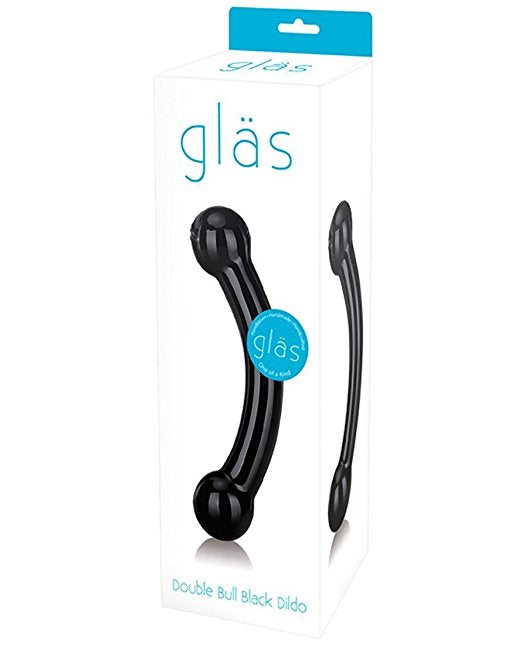 Glas - Dildo Hitam Double Bull