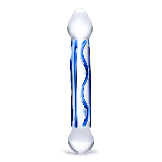 Glas - 6.5" Tip Textured Glass Dildo
