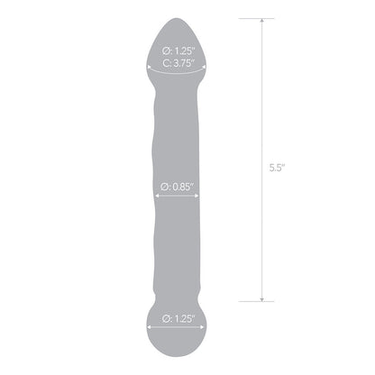 Glas - Dildo Kaca Bertekstur Hujung 6.5"