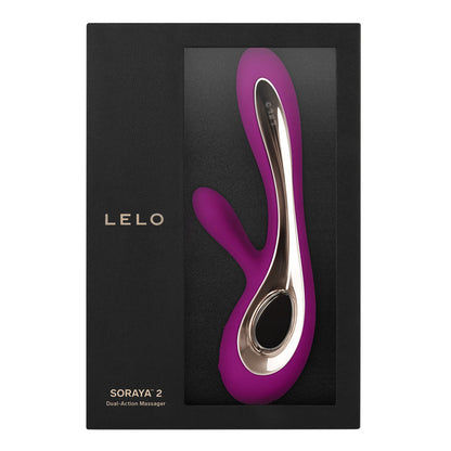Lelo - Soraya 2 Vibrator Arnab Boleh Dicas Semula Mewah (Deep Rose)