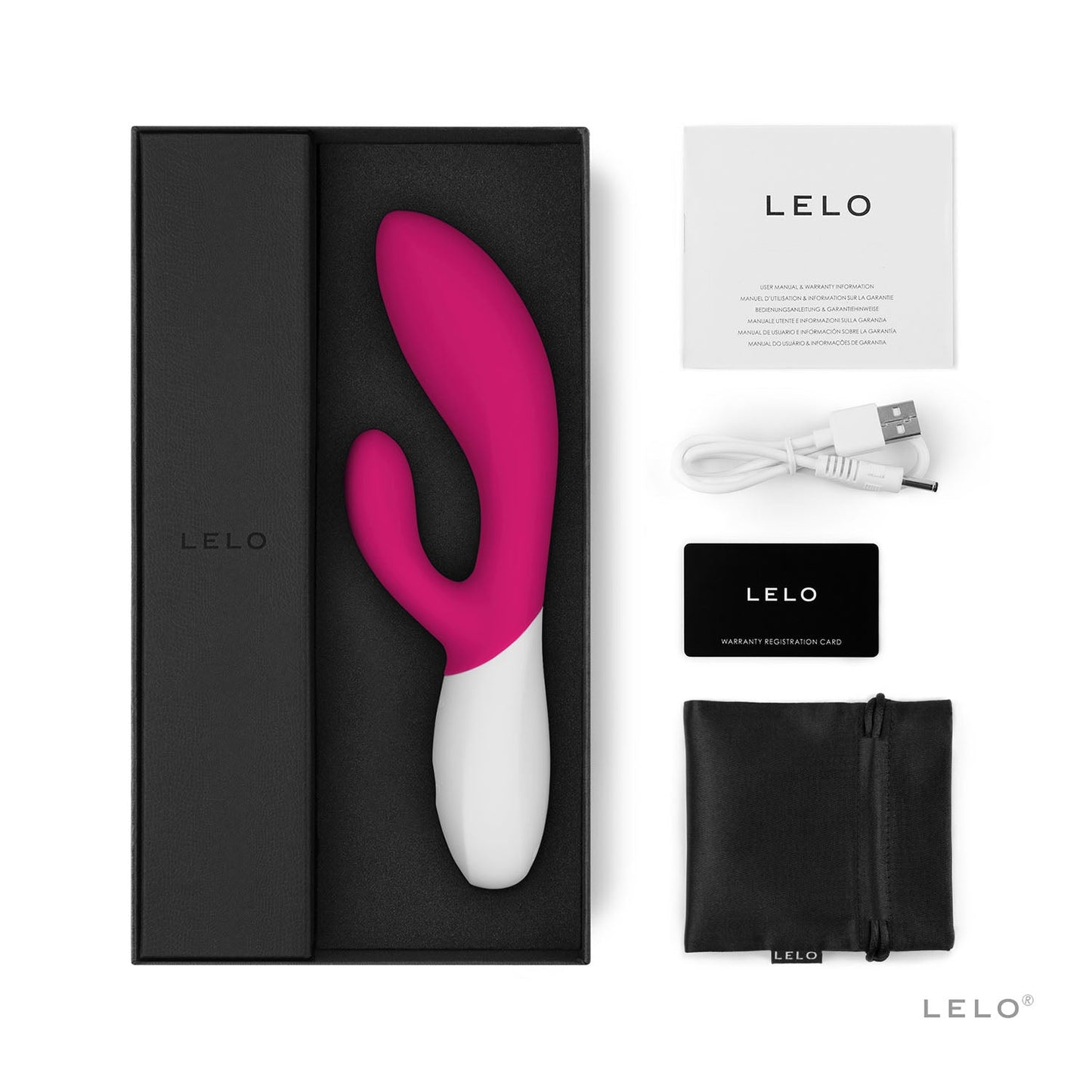 Lelo - Ina Wave 2 Rabbit Vibrator (Cerise)