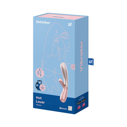 Satisfyer - Penggetar Arnab Pemanas Kawalan Aplikasi Hot Lover Merah Jambu Mawar