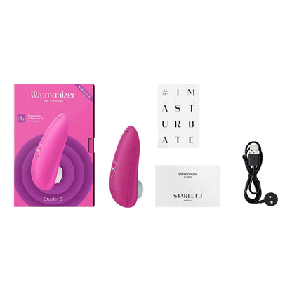 Womanizer - Starlet 3 Stimulator Kelentit Boleh Dicas Semula Merah Jambu