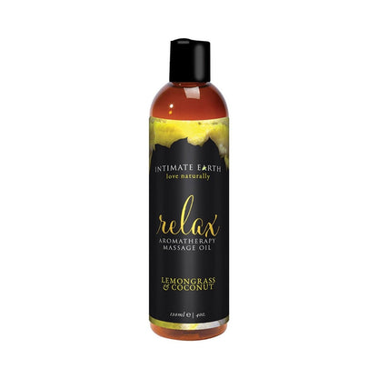 Intimate Earth - Minyak Urut Aromaterapi Menenangkan Kelapa & Serai 120 ml