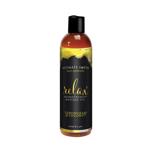 Intimate Earth - Relaxing Aromatherapy Massage Oil Coconut & Lemongrass 120 ml