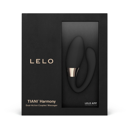 Lelo - Tiani Harmony Alat Getar Pasangan Kawalan Aplikasi Dwi-Tindakan (Hitam) (Lilin Urut Percuma)