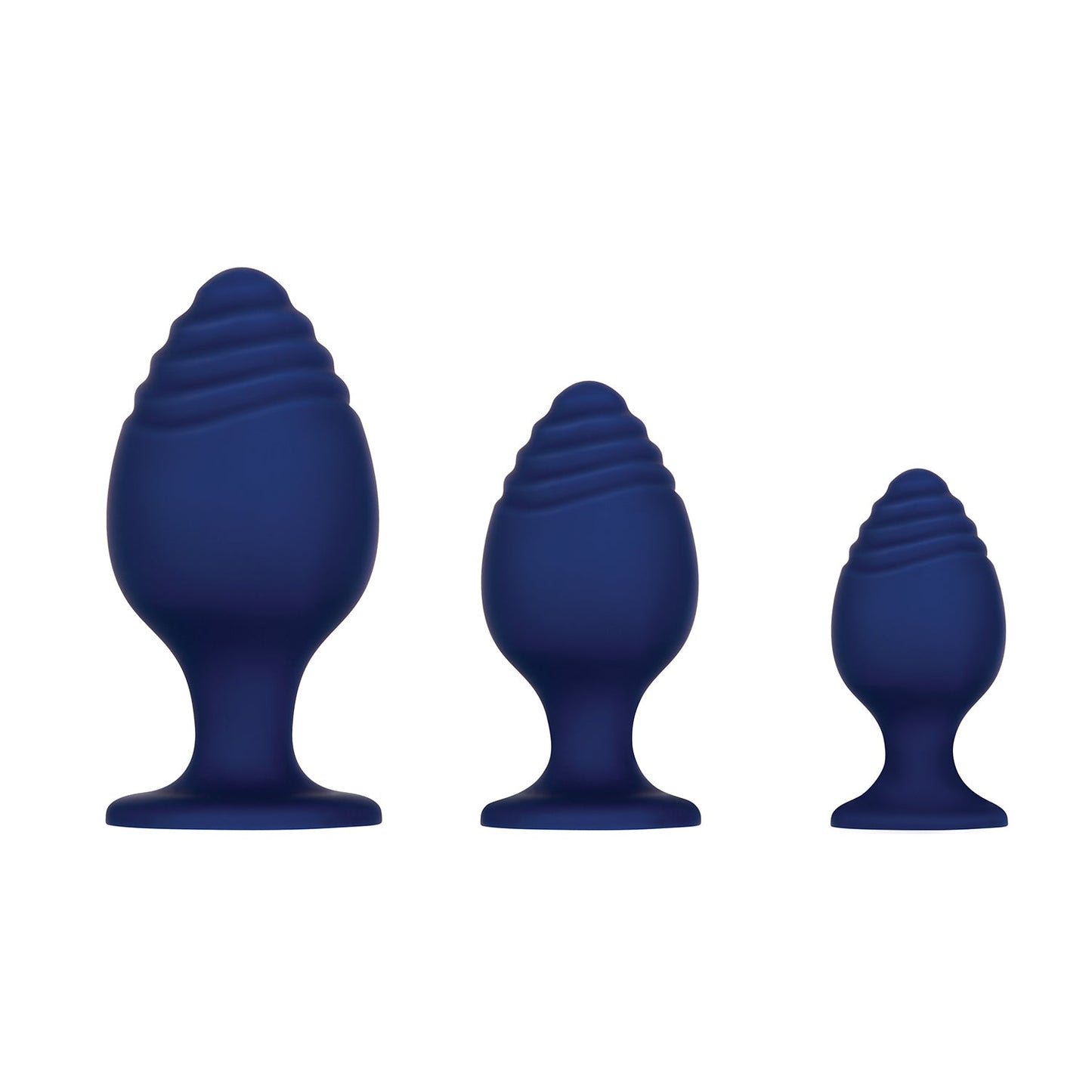 Evolved - Get Your Groove On Ribbed Silicone Anal Plug Set Of 3