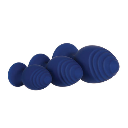 Evolved - Dapatkan Ribbed Silicone Anal Plug Set Of 3 Anda