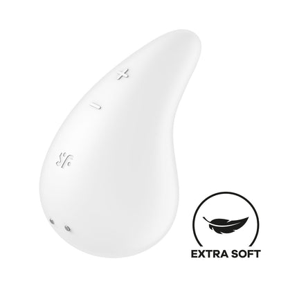 Satisfyer - Penggetar Klitoris Lay-On Dew Drop Putih