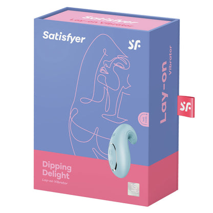 Satisfyer - Dipping Delight Penggetar Klitoris Lay-on Biru Muda