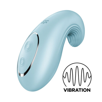 Satisfyer - Dipping Delight Penggetar Klitoris Lay-on Biru Muda