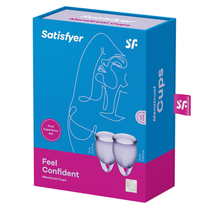 Satisfyer - Feel Confident 2-pc Cawan Haid Ungu