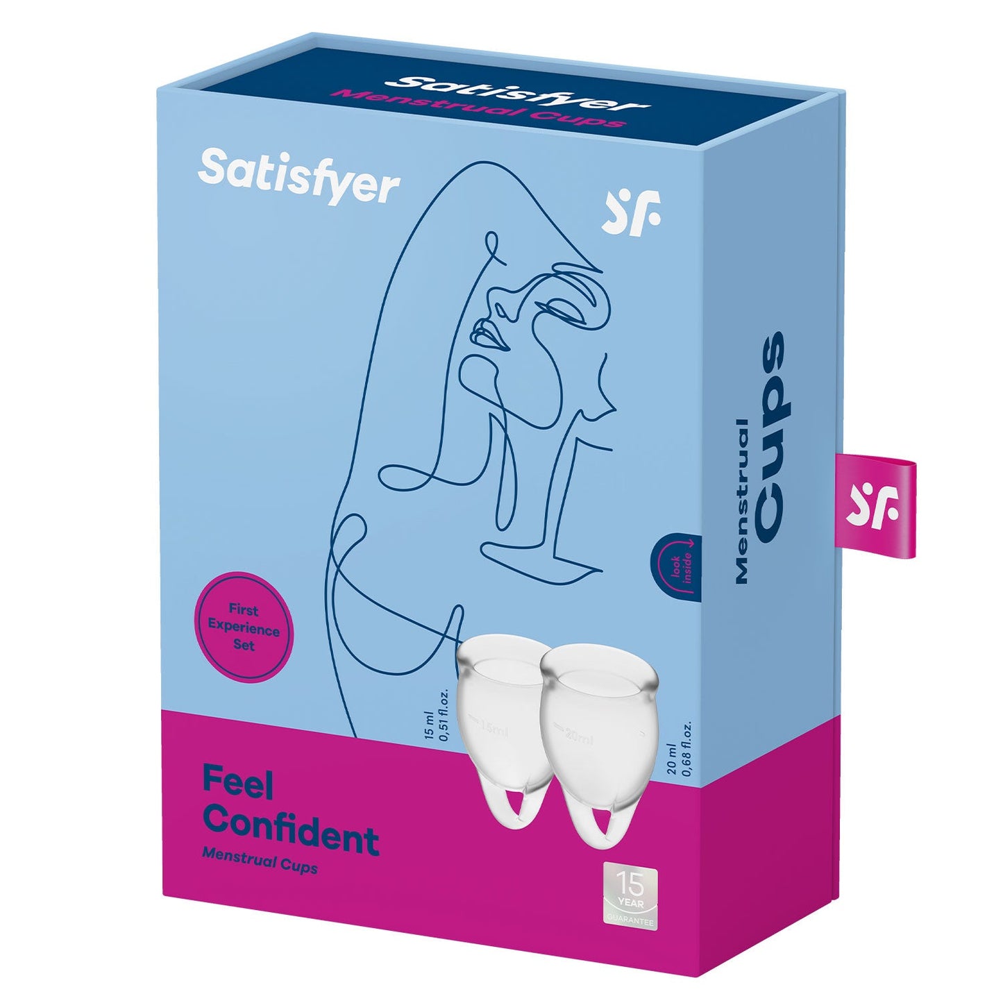Satisfyer - Feel Confident 2-pc Menstrual Cup Clear