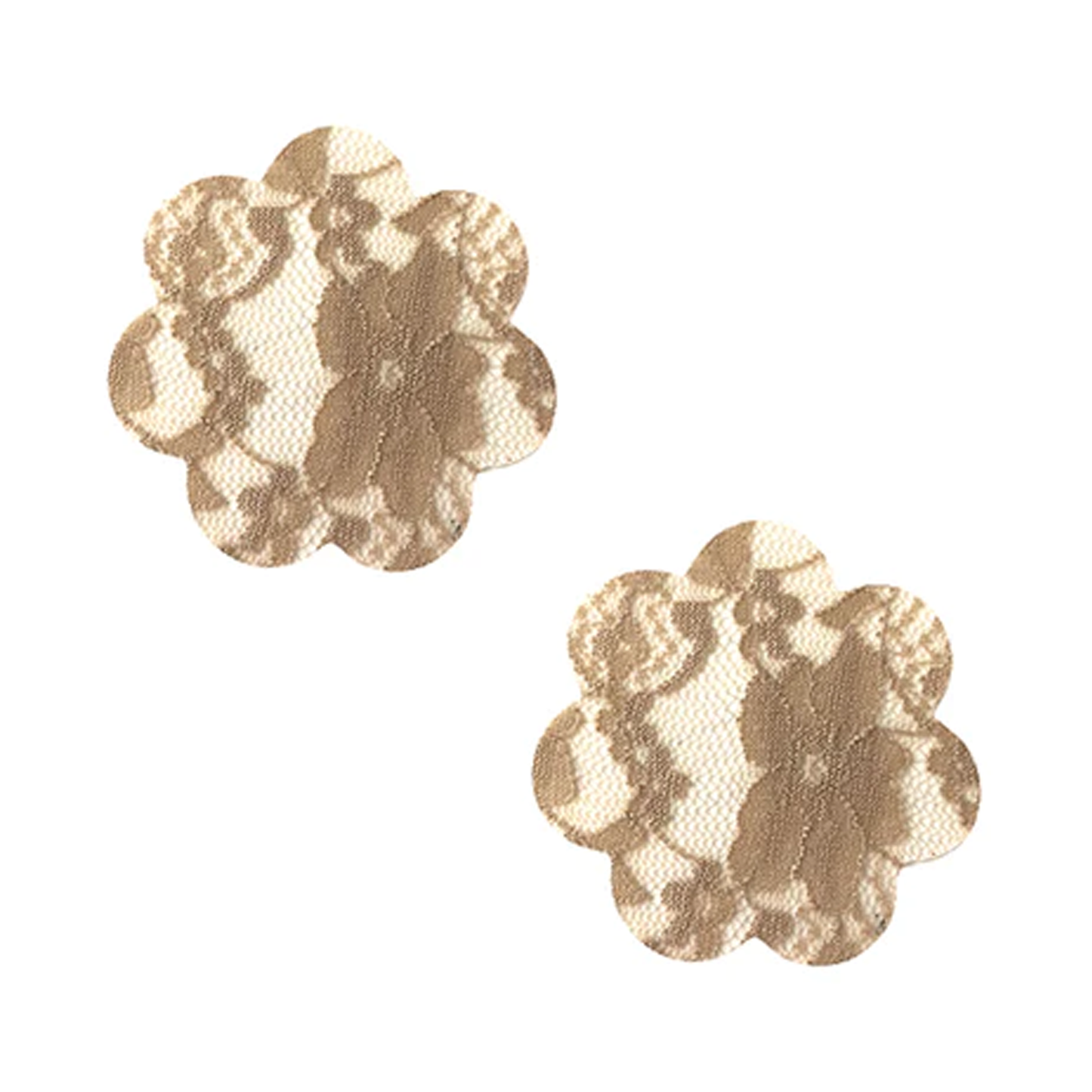 Neva Nude - Lace Petal Flower Nipple Cover Pasties Toffee Nude
