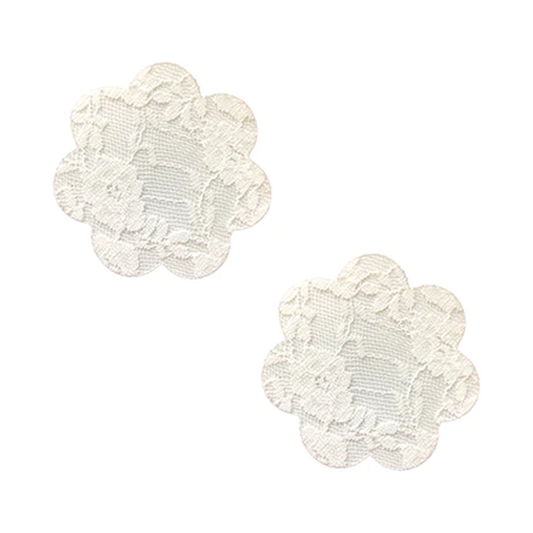 Neva Nude - Lace Petal Flower Nipple Cover Pasties White