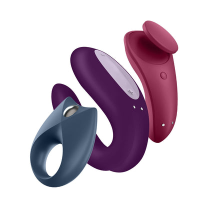 Satisfyer - Kotak Pasangan 3 Double Joy, Sexy Secret, Royal One Vibrator Kawalan Aplikasi