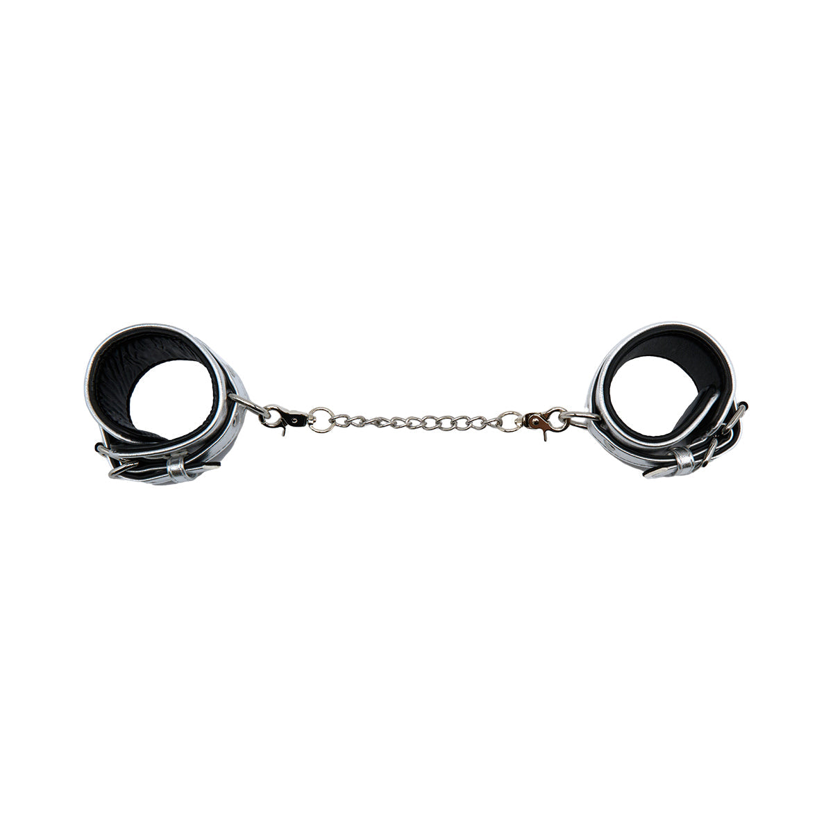 SM Club - Adjustable Restraint Handcuffs with Chain Silver