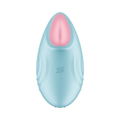 Satisfyer - Penggetar Kelentit Kawalan Aplikasi Hujung Tropika Biru Muda