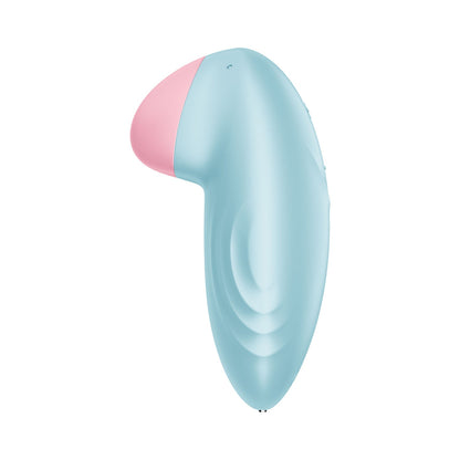 Satisfyer - Penggetar Kelentit Kawalan Aplikasi Hujung Tropika Biru Muda