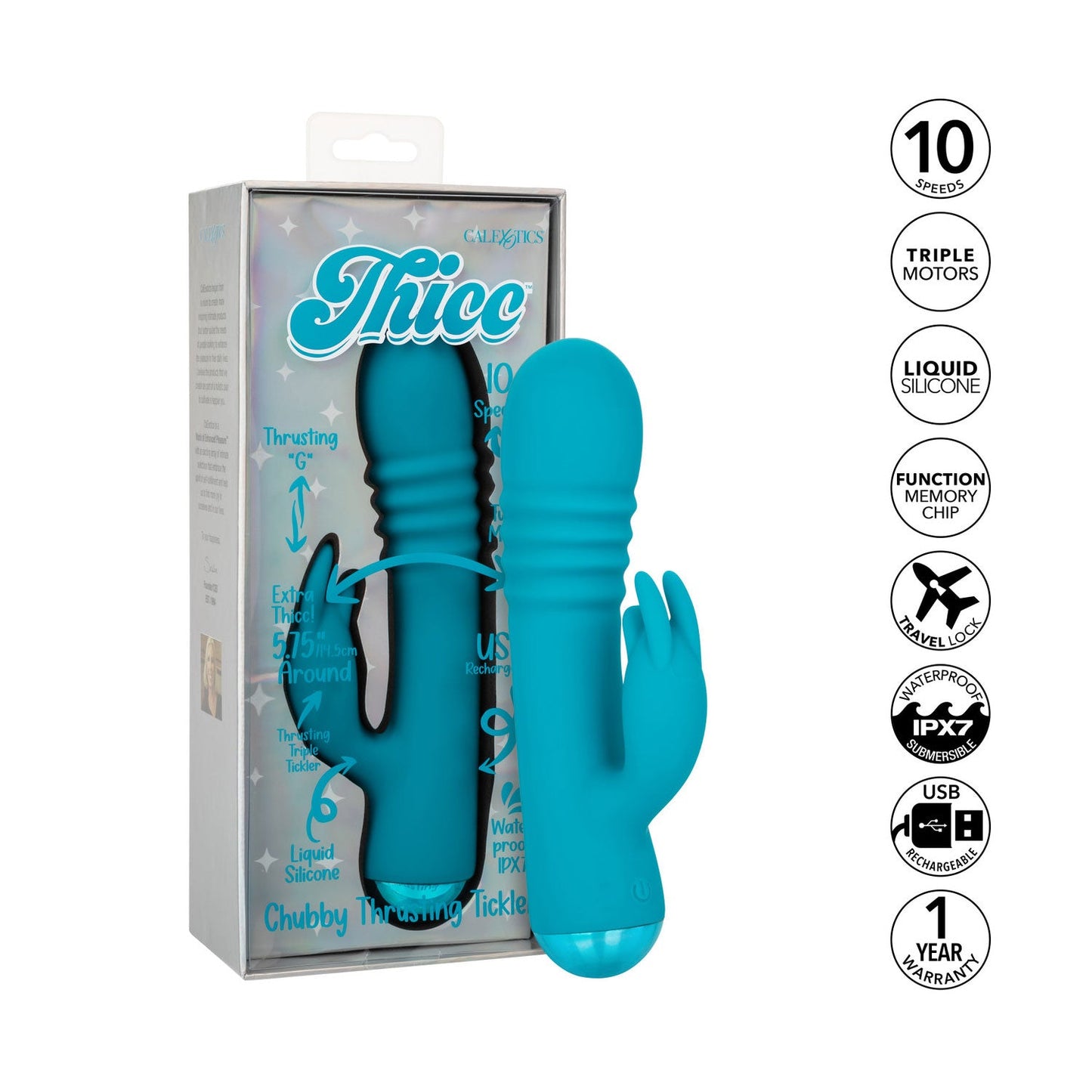 Calexotics - Thicc Chubby Silicone Thrusting G-Spot Vibrator