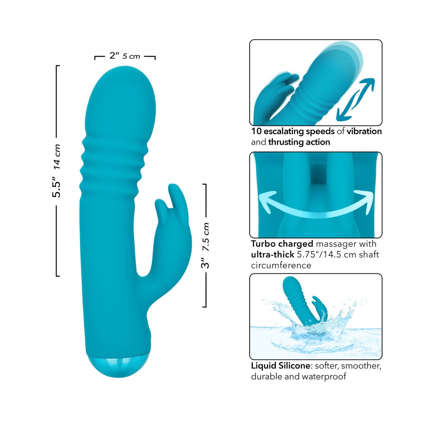 Calexotics - Thicc Chubby Silicone Thrusting G-Spot Vibrator