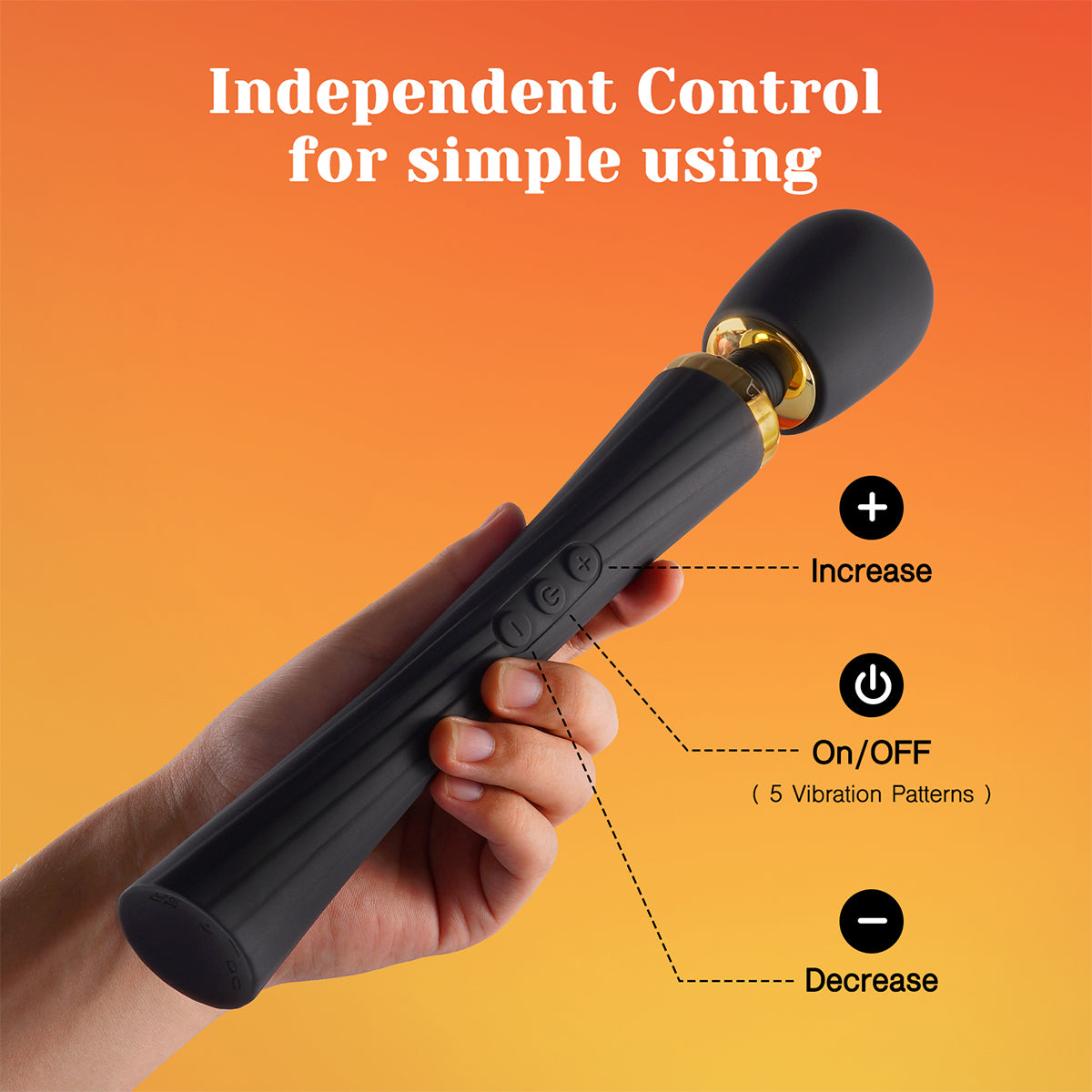 Tracy's Dog - Hammer Wand Clitoral Vibrator Black