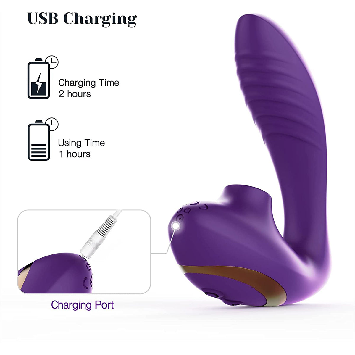 Tracy's Dog - OG 2 Clitoral Sucking and G-spot Vibrator Purple