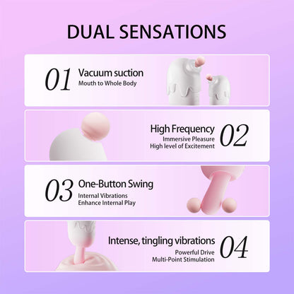 TryFun - Pengurut Vagina Bergetar dan Menghisap 4 dalam 1 Bentuk Ais Loli Manis