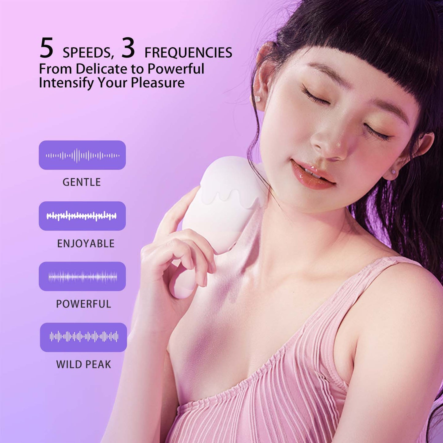 TryFun - 4in1 Sweet Popsicle Stick Vibrating and Sucking Pussy Massager