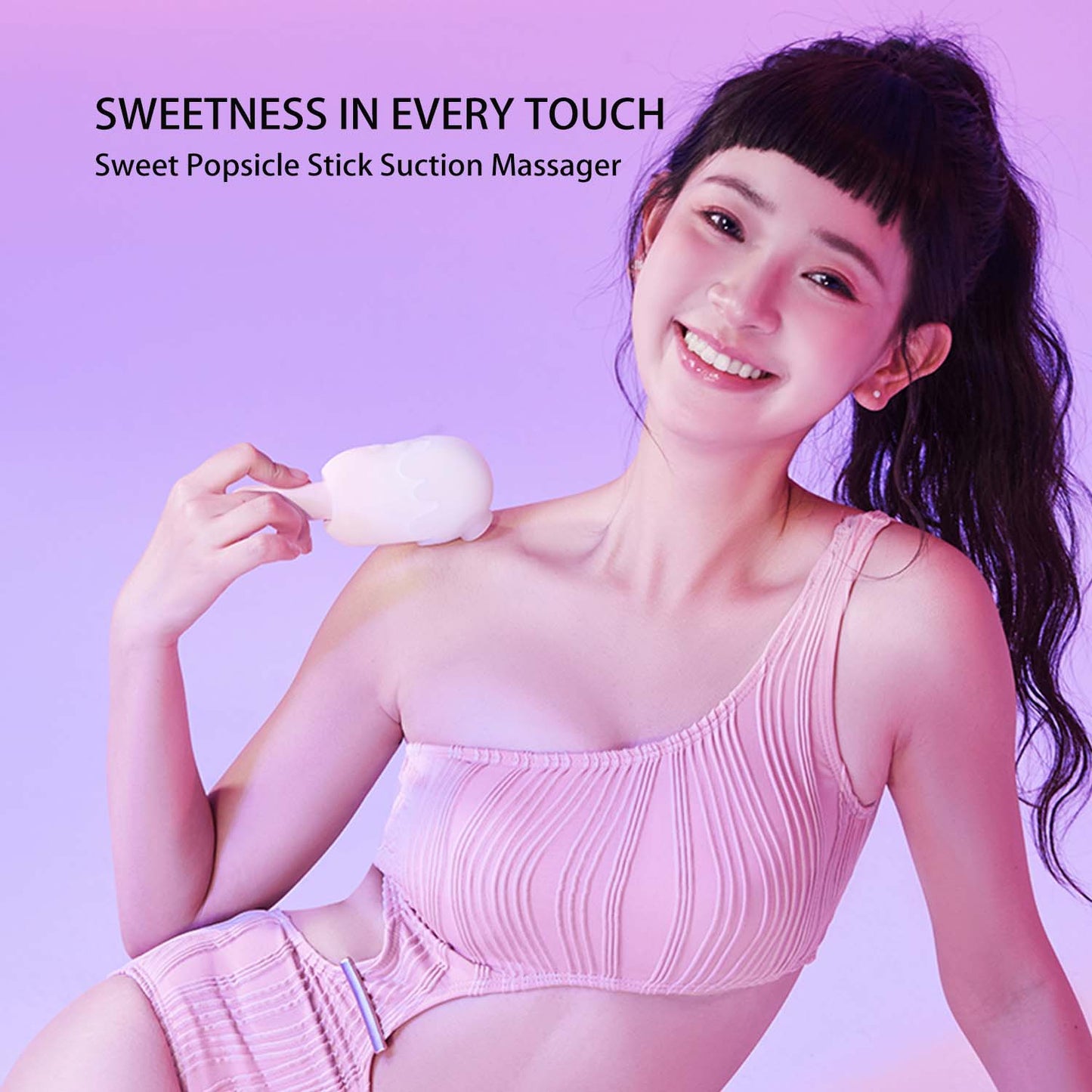 TryFun - 4in1 Sweet Popsicle Stick Vibrating and Sucking Pussy Massager