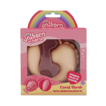 Unihorn - Penggetar G-spot dan Kelentit C-Horse Coral Throb