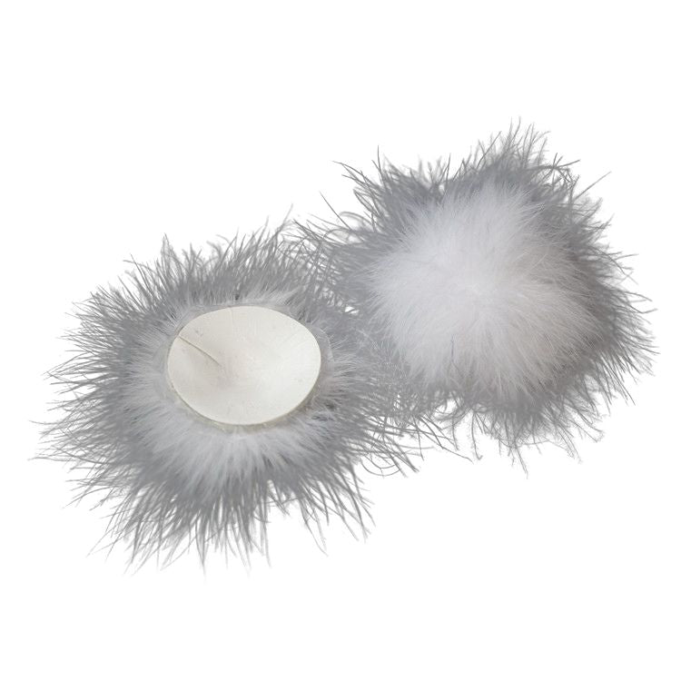 The Horny Company - Black Dragon Furry Nipple Pasties White