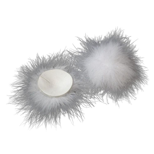 The Horny Company - Black Dragon Furry Nipple Pasties White