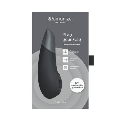 Womanizer - Enhance 2-dalam-1 Perangsang Klitoris Hitam