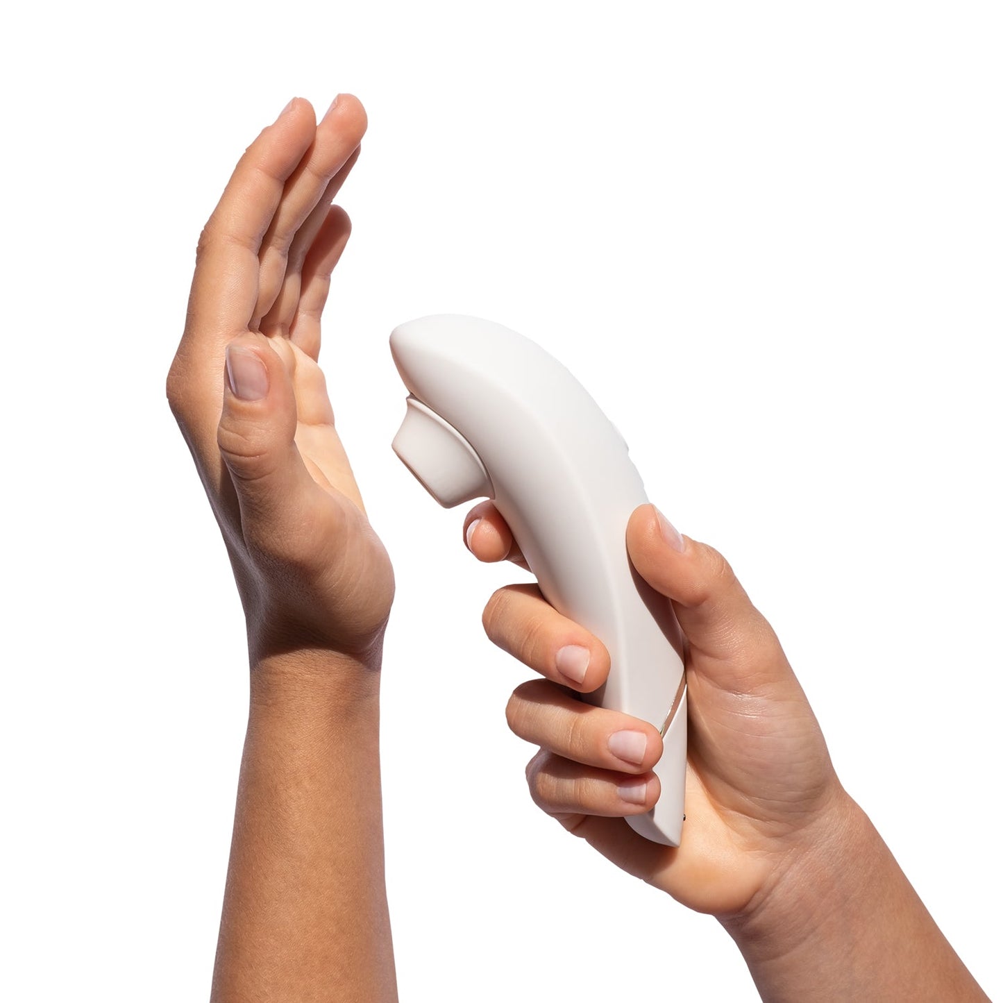 Womanizer - Premium 2 Silicone Rechargeable Clitoral Stimulator Warm Grey
