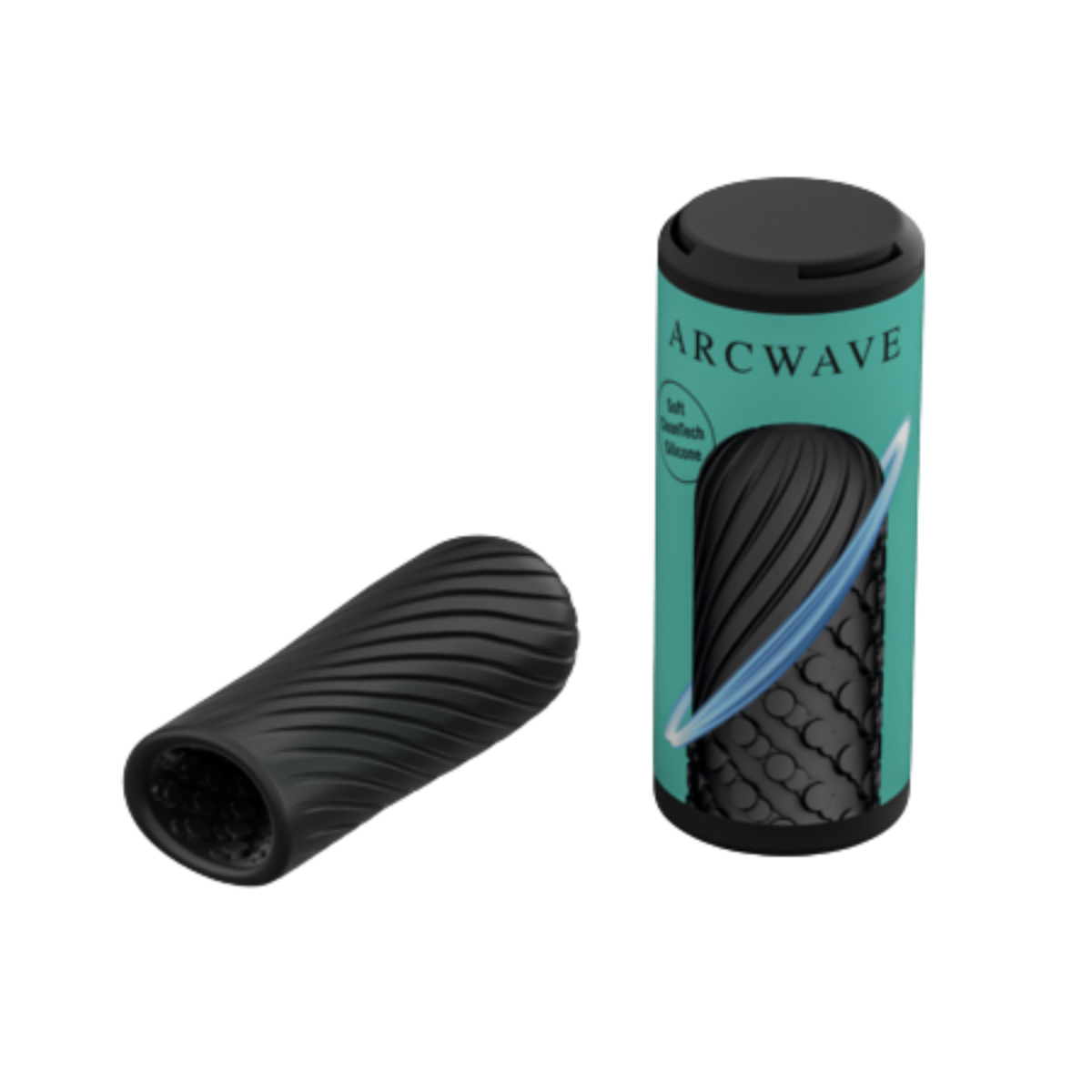 Arcwave Ghost - Pocket Manual Stroker CleanTech Silicone Male Masturbator Black