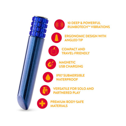 Blush Novelties - Oh My Gem Mystery Pocket-Sized Bullet Vibrator Blue