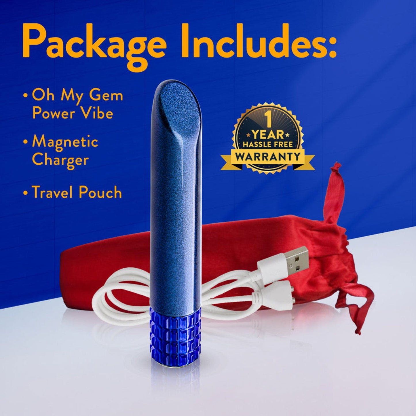 Blush Novelties - Oh My Gem Mystery Pocket-Sized Bullet Vibrator Blue