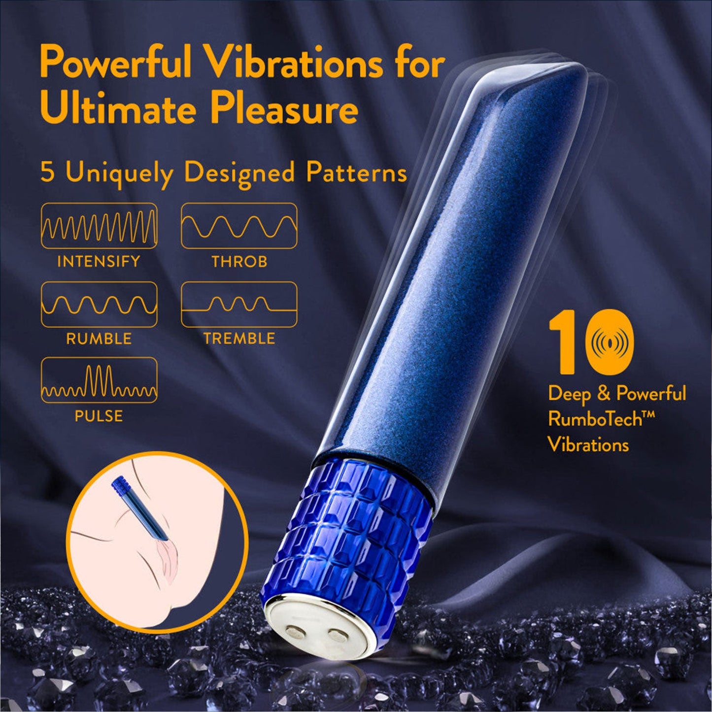 Blush Novelties - Oh My Gem Mystery Pocket-Sized Bullet Vibrator Blue