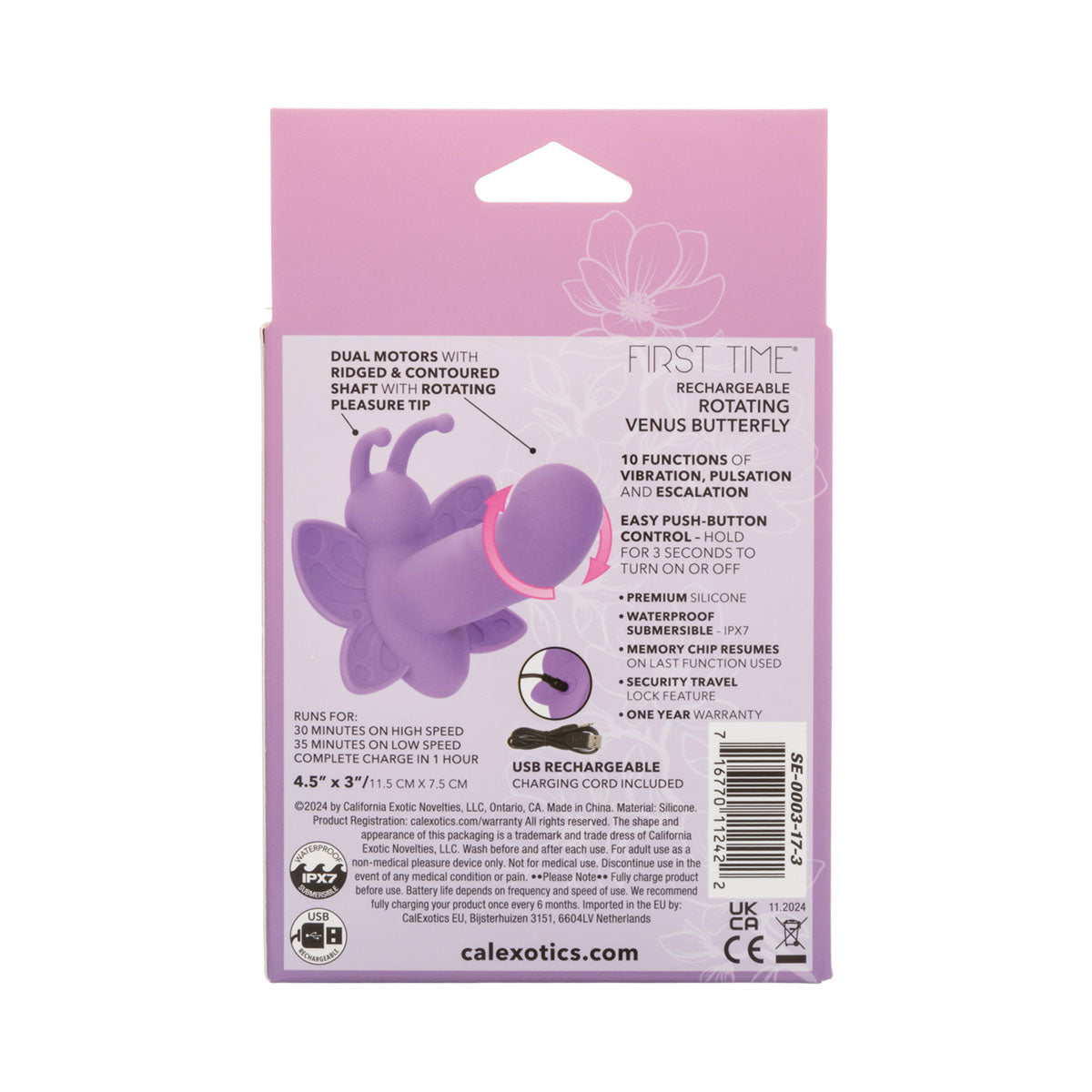 Calexotics - First Time Rotating Venus Butterfly Dual Vibrator