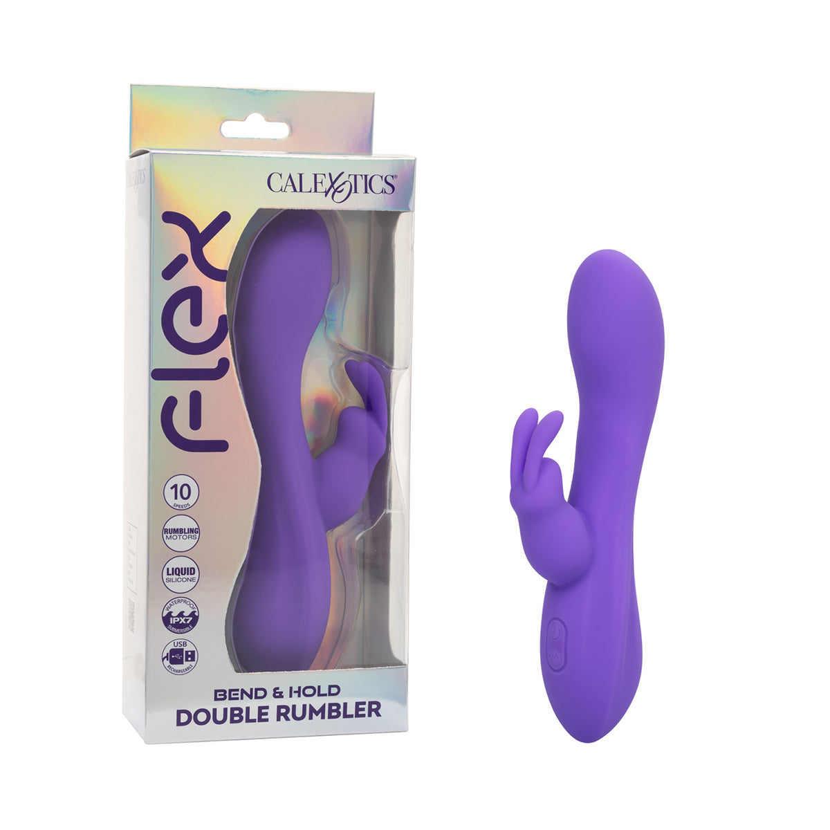 Calexotics - Flex Bend and Hold Double Rumbler Rabbit Vibrator